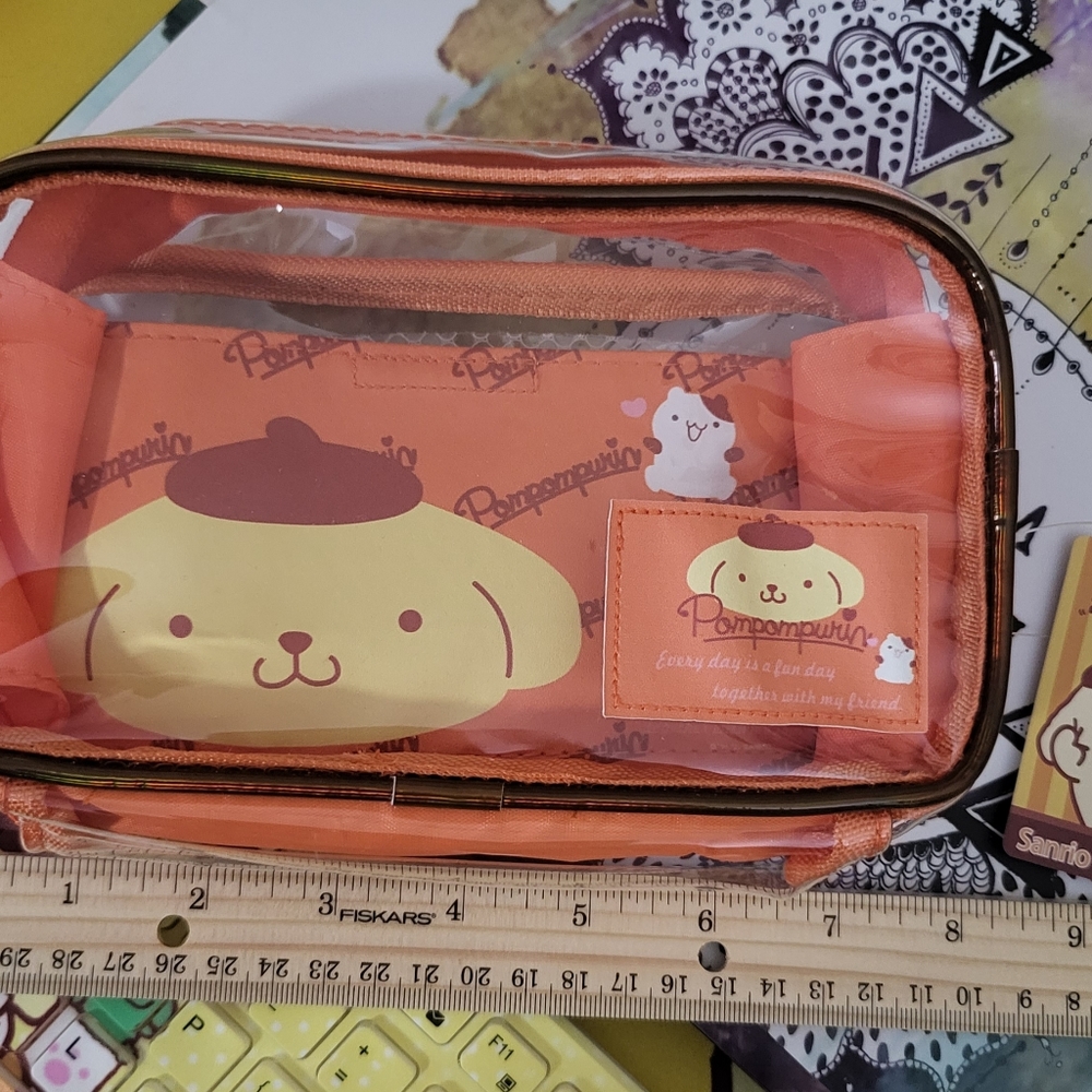 Sanrio License Pompompurin Clear Pouch